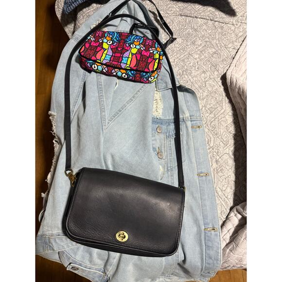 Coach Handbags - Vintage COACH Black CROSS BODY PENNY SHOULDER BAG HANDBAG PURSE